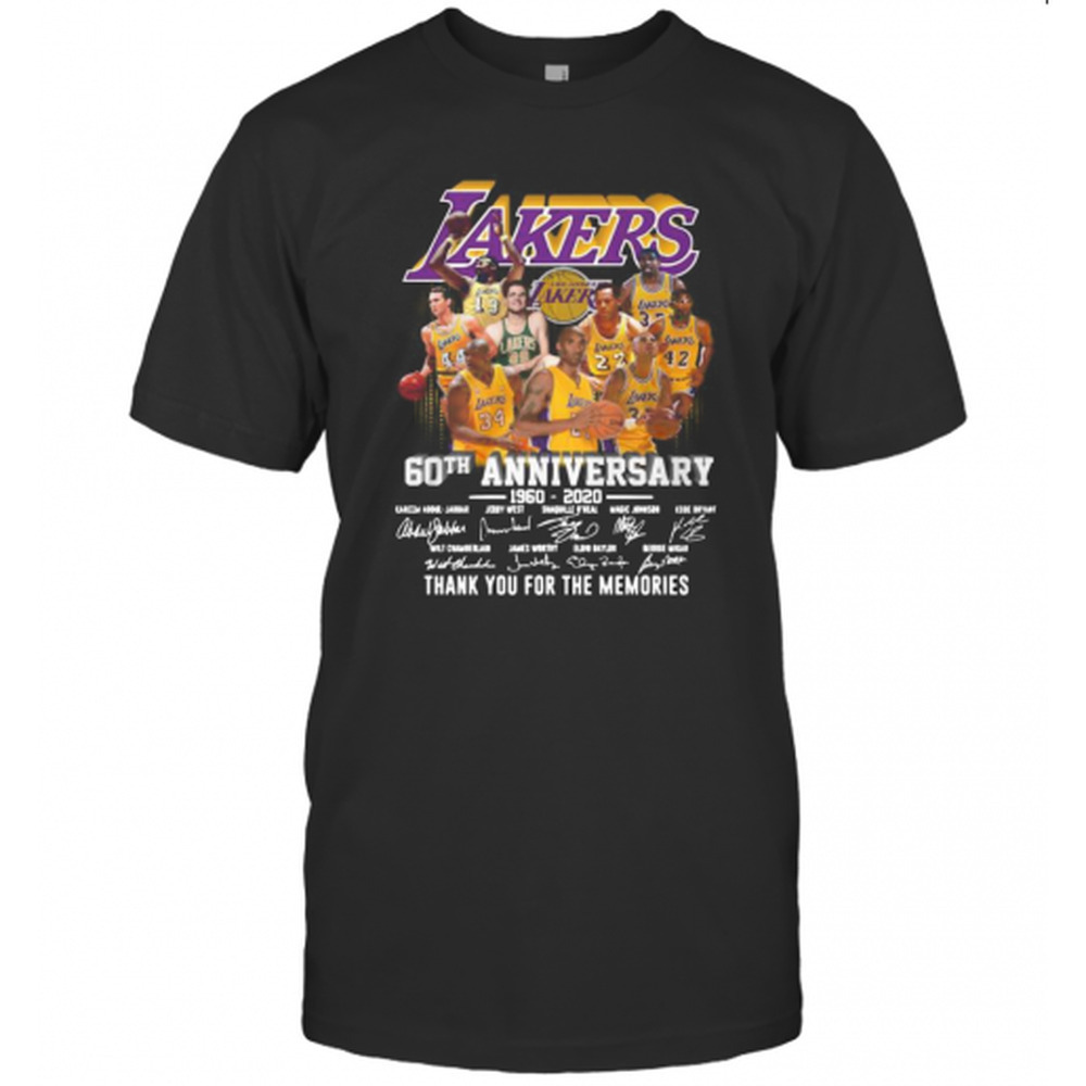 Los Angeles Lakers 60Th Anniversary 1960 2020 T-Shirt